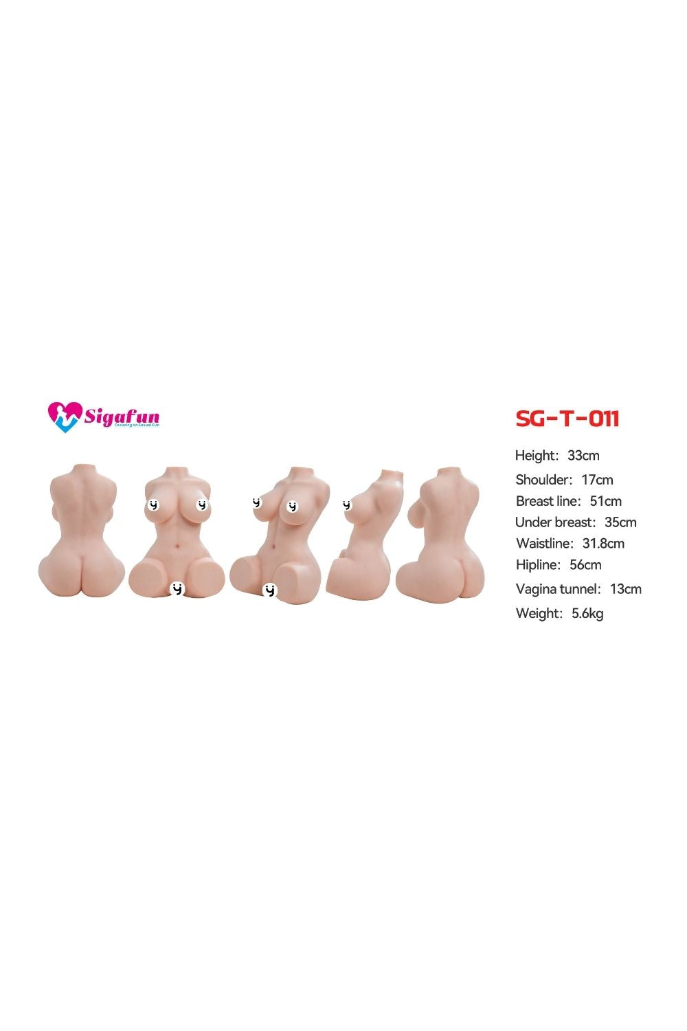 SG-T-011 Cora 全矽膠半身軀幹小型娃娃 5.6 kg